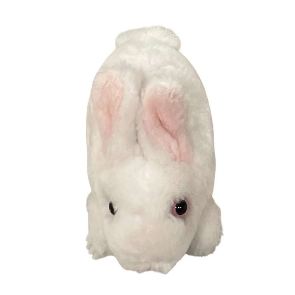 Vintage 1983 Dakin Mini Bunny Rabbit Plush White Pink Eyes Easter Toy 6